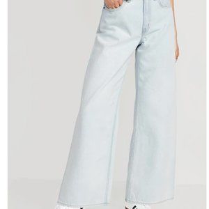 NWT! Extra High-Waisted Baggy Wide-Leg Non-Stretch Jeans - 4 Petite